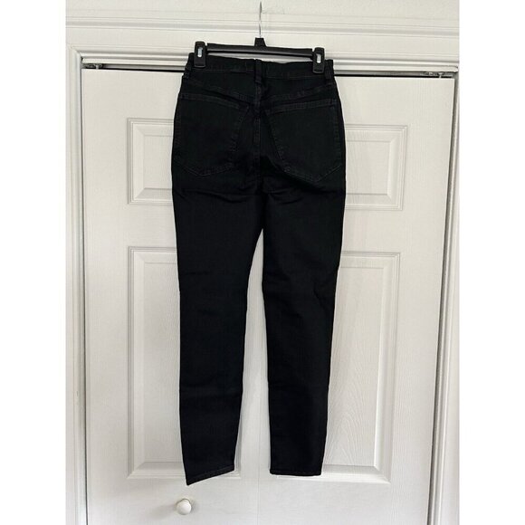 Madewell Curvy 10" High-Rise Skinny Jeans in Black Frost Women Size 27T - Picture 6 of 14